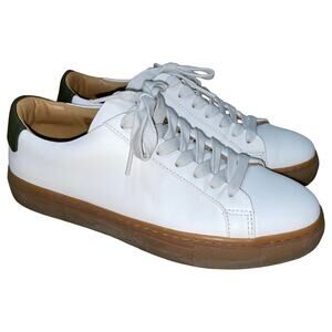 Thursday Boot Co. White/Green Leather Gum Sole Sneakers    Size: US 7 Women's